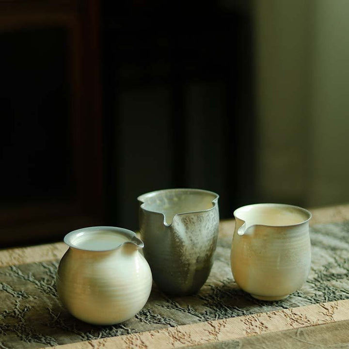 Bare-fired Natural Ash Glaze Chai Shao Fairness Cup