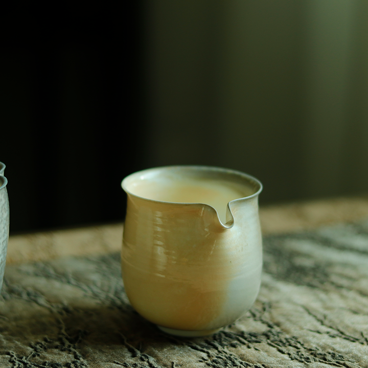Bare-fired Natural Ash Glaze Chai Shao Fairness Cup
