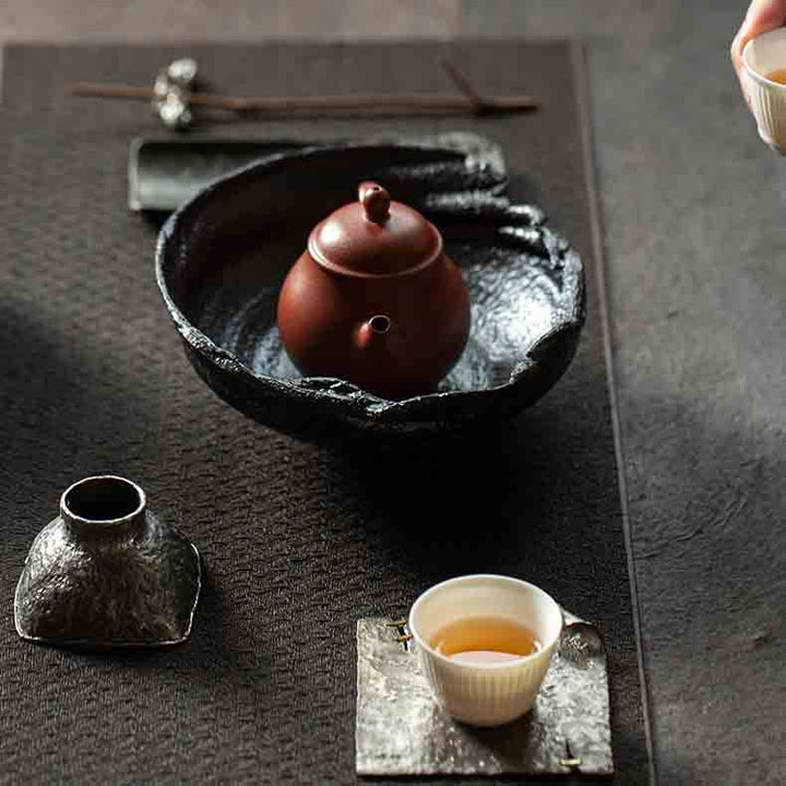 Chai Kiln Damaged Edge Teapot Holder Stand