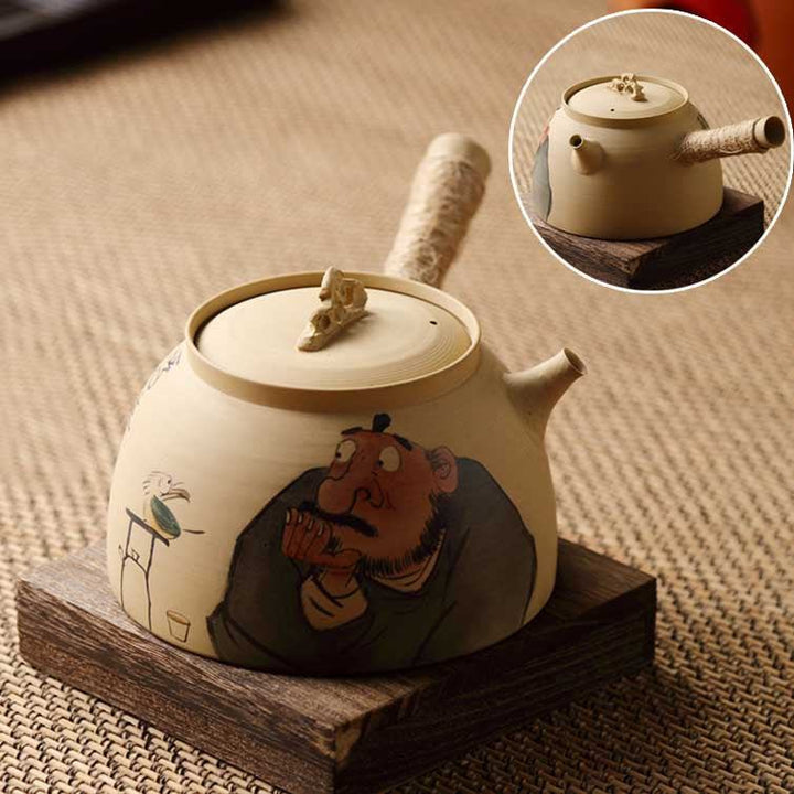 Chaozhou Painted Charcoal Stove Sand Diao Kettle