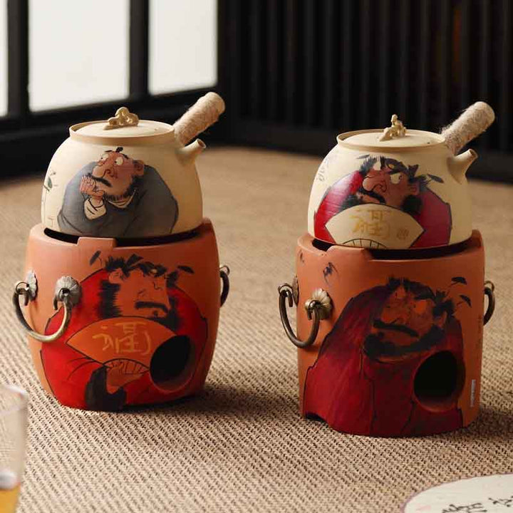 Chaozhou Painted Charcoal Stove Sand Diao Kettle