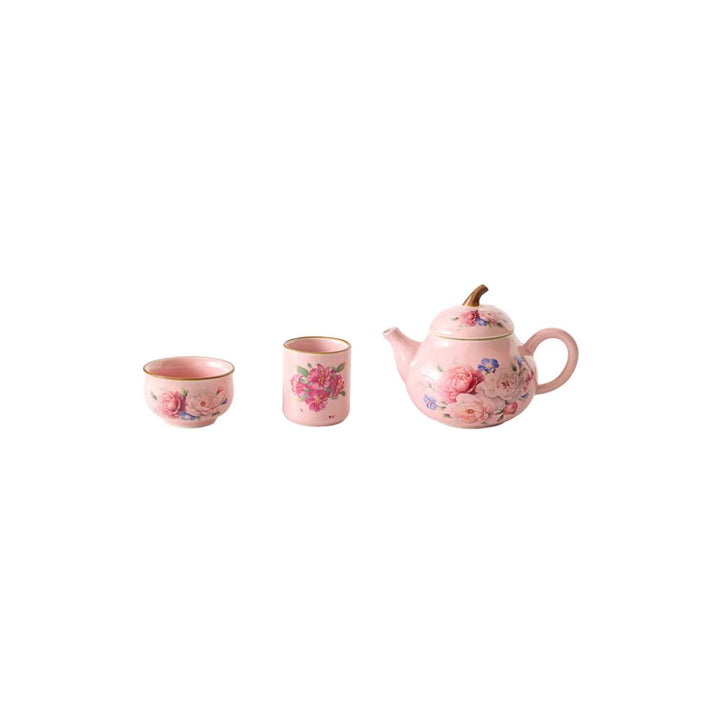 Colorful Flower Teapot Travel Tea Set for Travel & Outdoor
