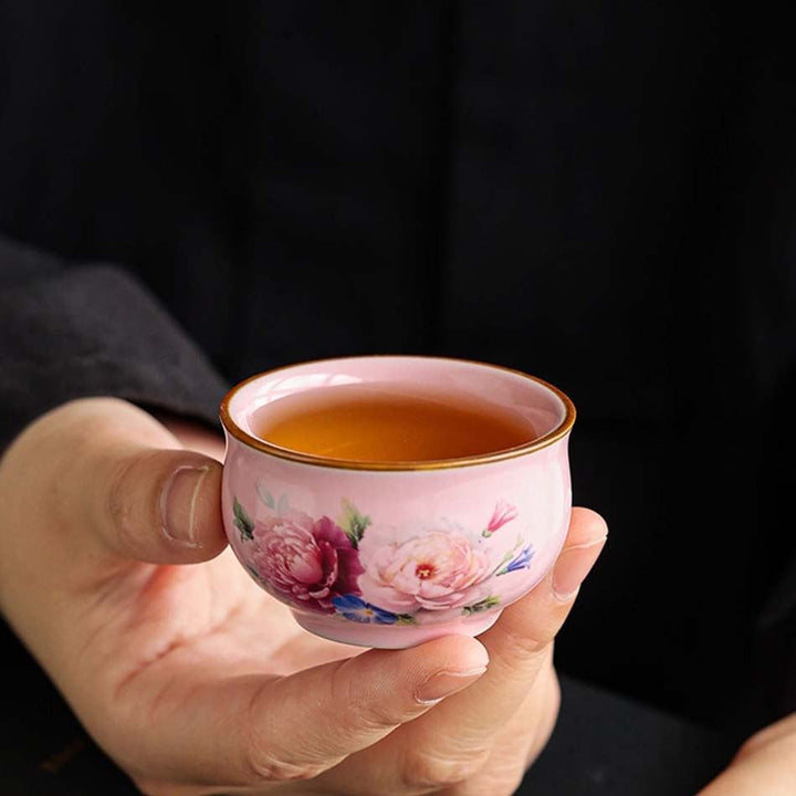 Colorful Flower Teapot Travel Tea Set for Travel & Outdoor