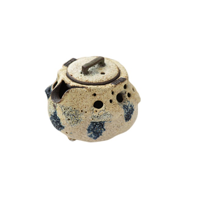 Creamy White Powder Glazed Hand Grab Teapot Fenyin Teapot 