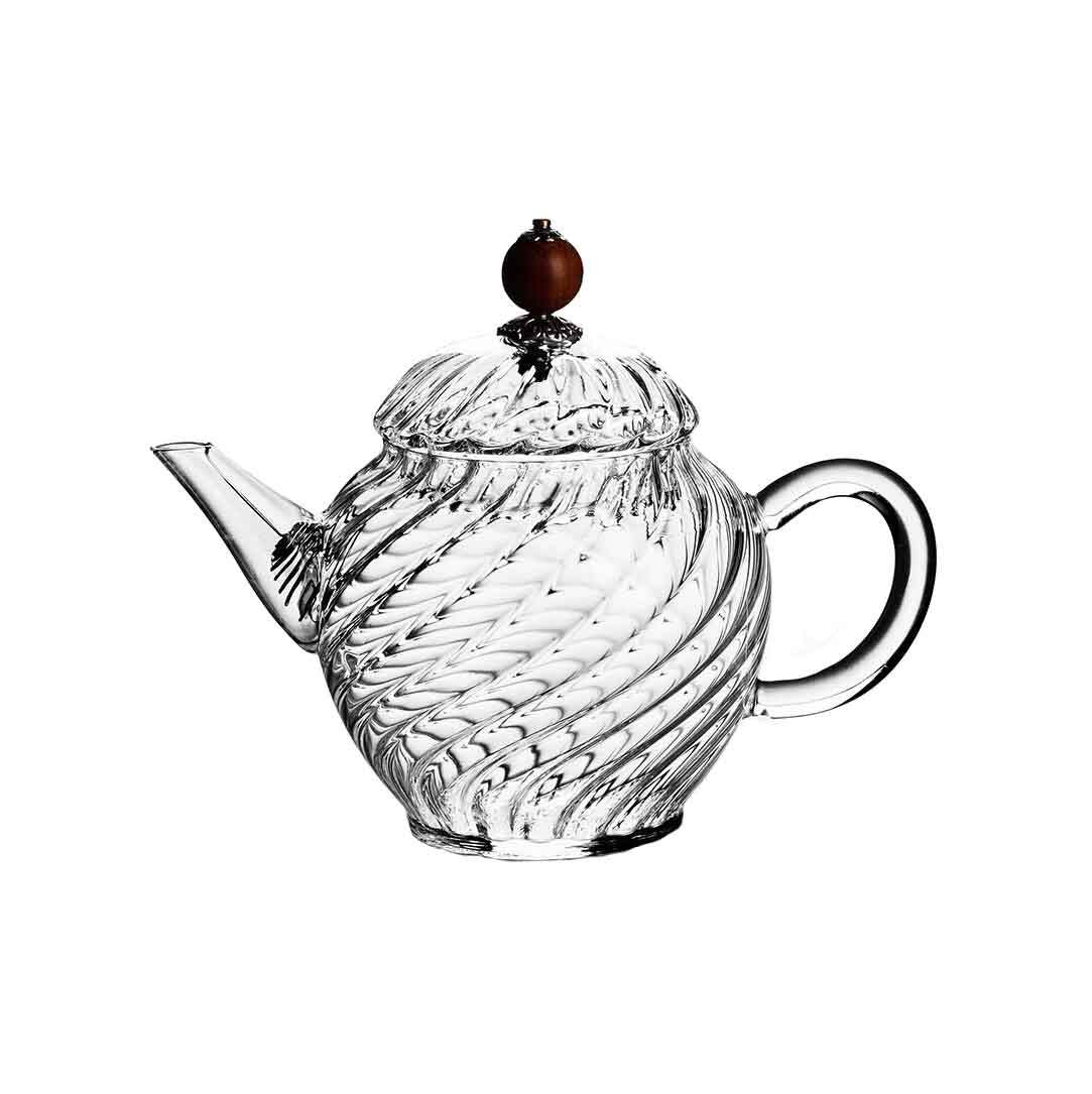Glass Texture Pot Glass Teapot Spiral Texture - Striking Diamond Texture Glass Tea Pots ...