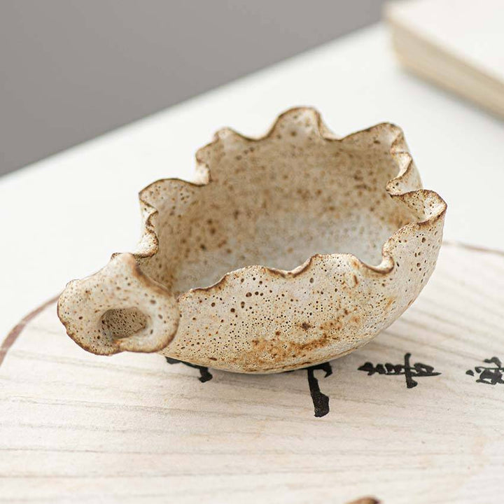 Fenyin Powder Glazed Coarse Pottery Tea Strainer