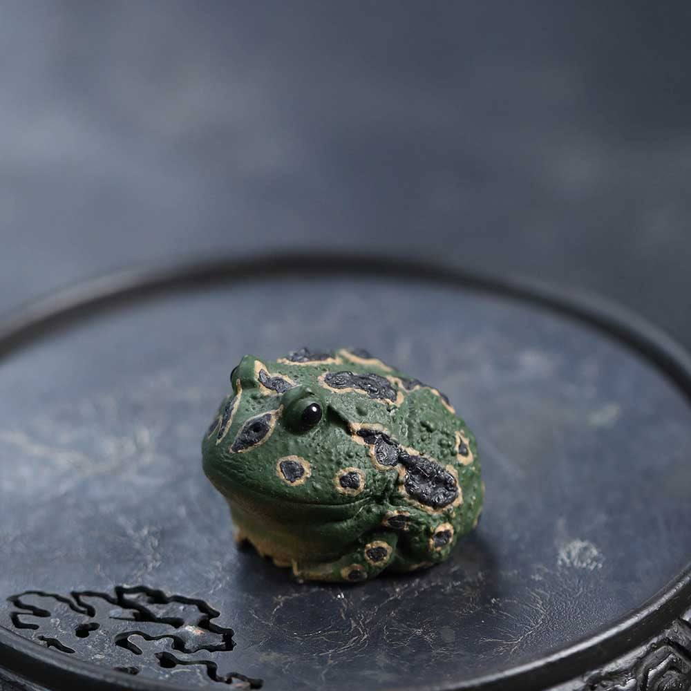 Frog Tea Pet Ornaments Golden Toad Accessories Tea Table Decorations ...