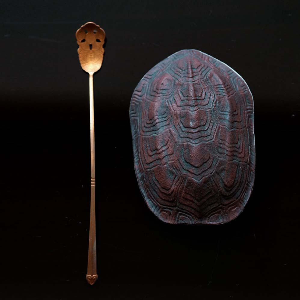Tea Shell Tea Scoop Set, Gilt Silver Turtle Shell Cha Ze,Tea Teaspoons,Tea Scoop ...
