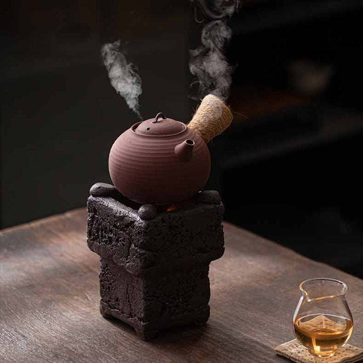 Hand-molded Old Rock Clay Tea Stove Tea Warmer Charcoal Stove