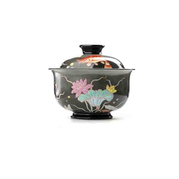 Ink Base Red Green Fish and Algae Gaiwan