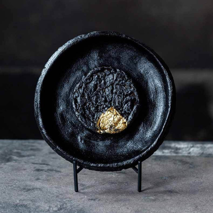 Lacquer Gold-leaf Ceramic Tea Tray/Teapot Holder