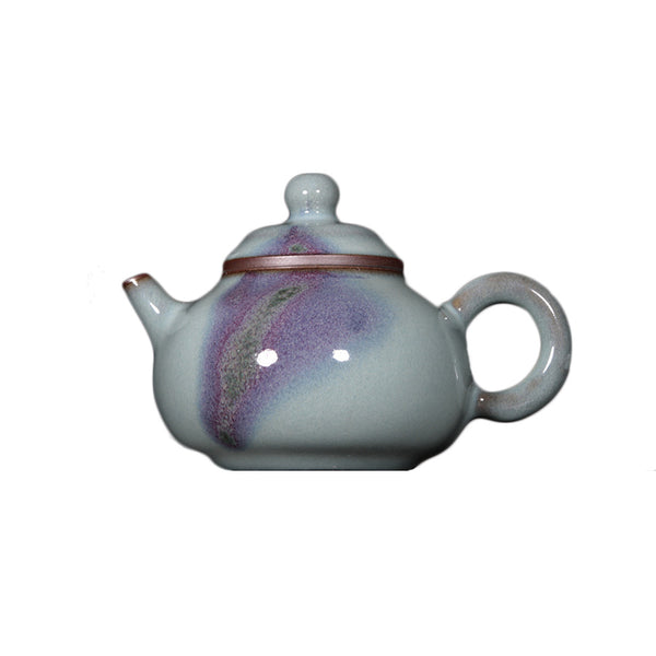Jun Porcelain Moon-white Purple Spot Teapot