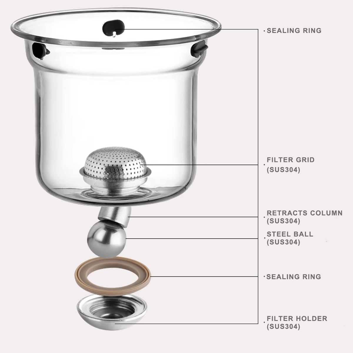 One-click Filter Pot Tea Water Separation Piao I Tea Pot - MoriMa Tea ...