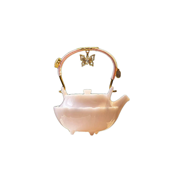 Pink Lotus Petal Ice Seed Porcelain Teapot