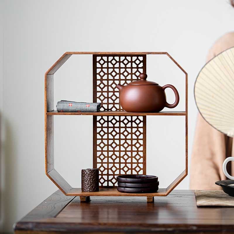 Duobao Pavilion, Tea Set Storage Rack, Desktop Tea Set Display Rack ...