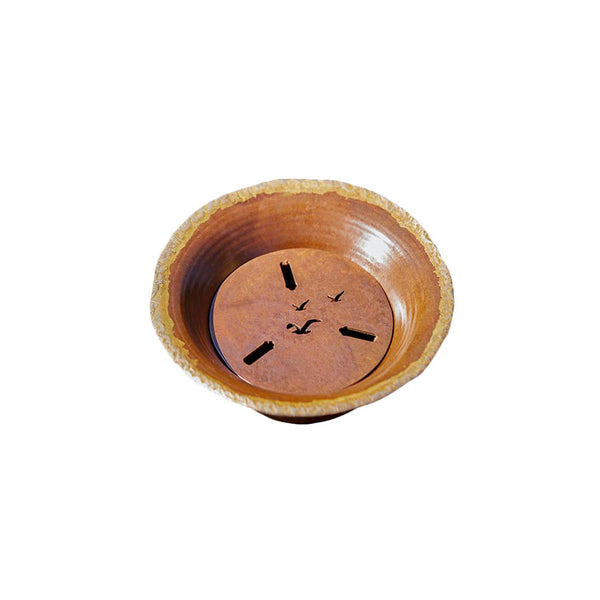 Red Copper Pot Holder Round Tea Tray