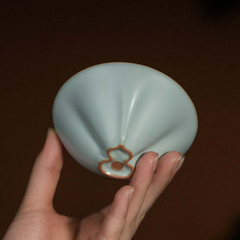 Morima Tea Ru Ware Gourd Qiankun Teacup - Thumbnail 3