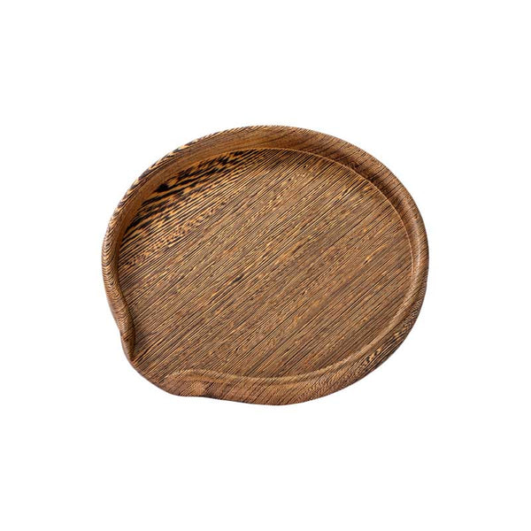 Rundes Tablett aus Holz