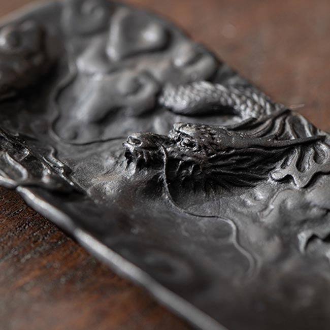 Swimming Dragon Tin Tea Scoop for Gongfu tea