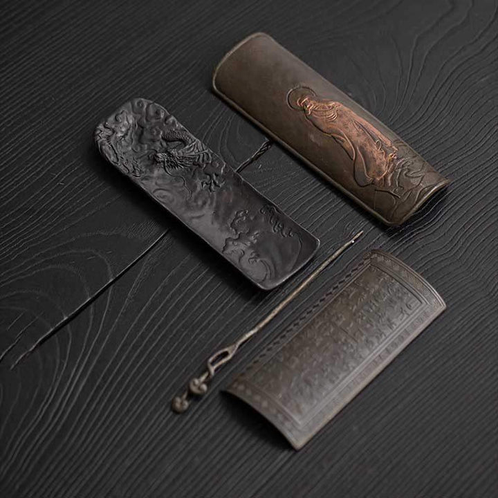 Swimming Dragon Tin Tea Scoop for Gongfu tea