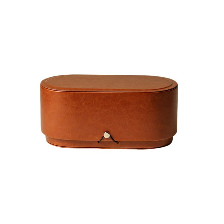 Tea Set Storage Leather Bag Outdoor Portable Storage Box Cosmetic Box