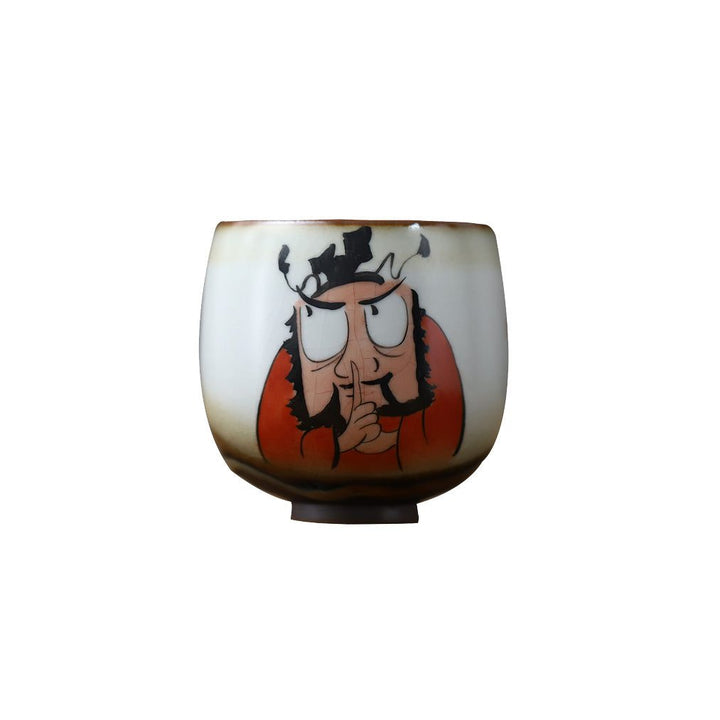 Variable Glaze Hand-painted Interesting Zhong Kui Teacup