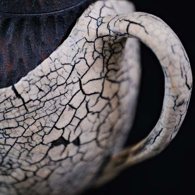 Handcrafted Wabi-Sabi Crackled Clay Teapot