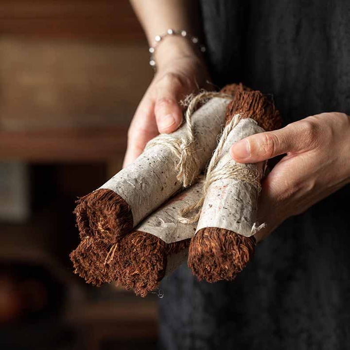 Wabi-Sabi Persimmon-dyed Tea Mat Chabu for gongfu cha Ceremonial tea mat