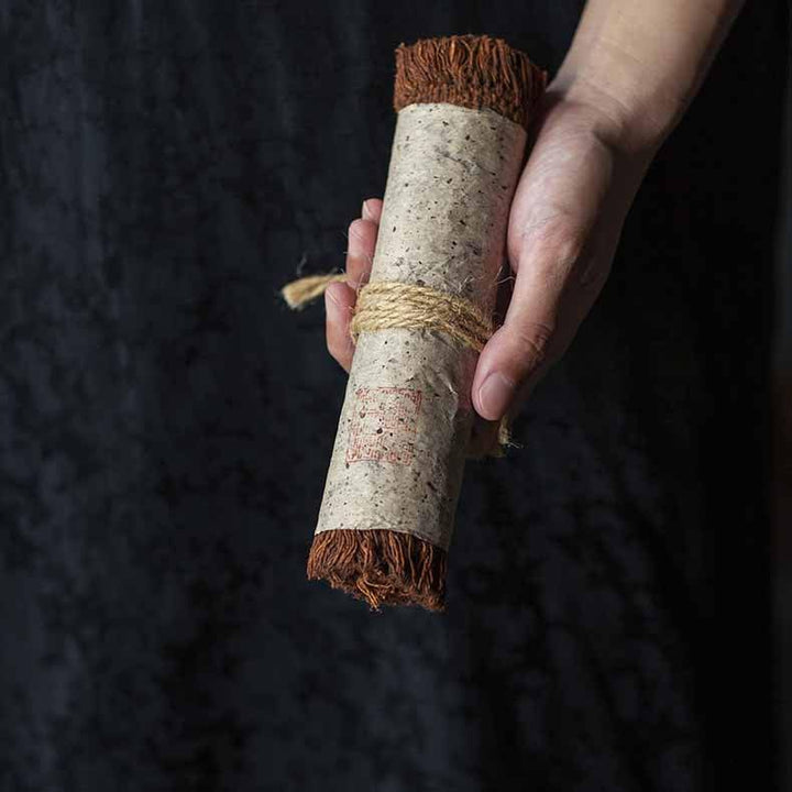 Wabi-Sabi Persimmon-dyed Tea Mat Chabu for gongfu cha Ceremonial tea mat