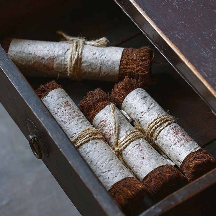 Wabi-Sabi Persimmon-dyed Tea Mat Chabu for gongfu cha Ceremonial tea mat