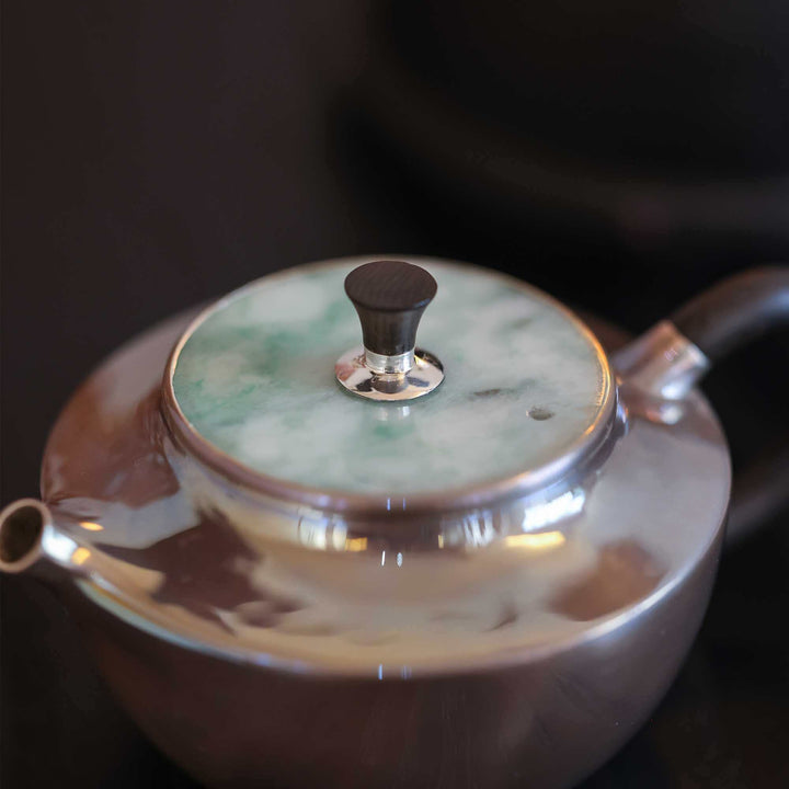 Water Mirror Jade Summit Purple Skin Silver Teapot