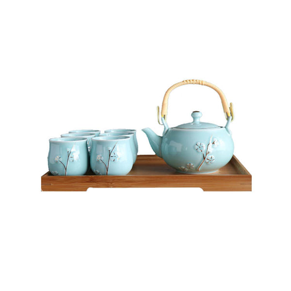 Painted Plum Tea Set