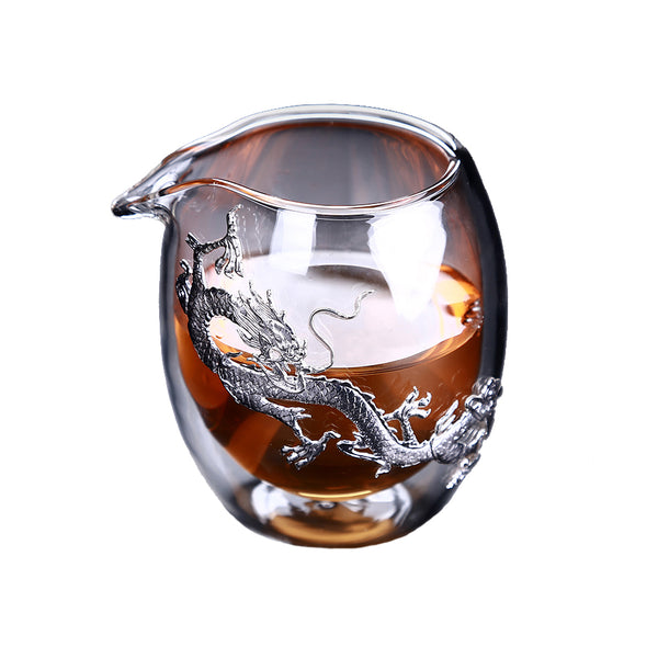 Silver Dragon Double Glazing Glass Cup