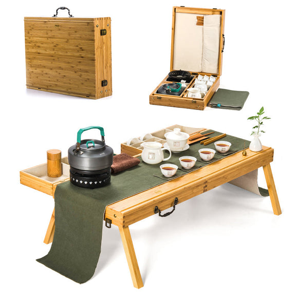 Portable Tea Maker Set Integrated Table for Effortless Brewing Tea ...