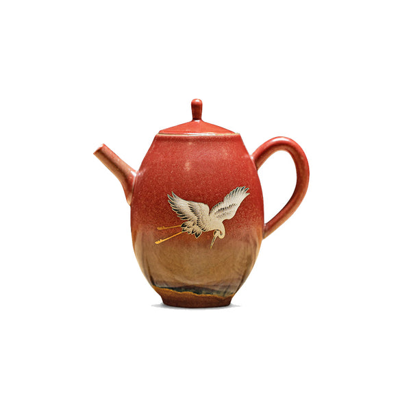 Cinnabar Red Ruihe Teapot