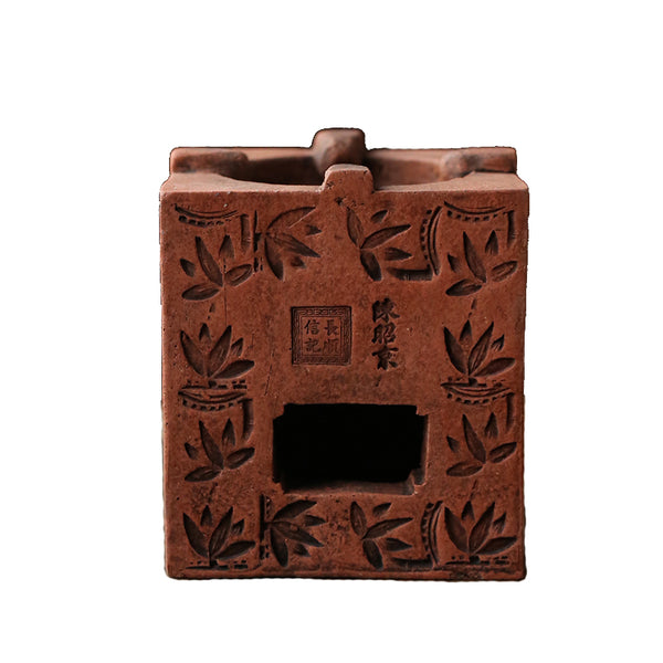 Carved Bamboo Square Stove