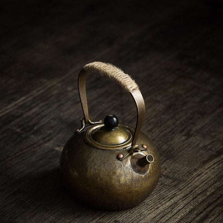 Antique Forged Brass Kettle