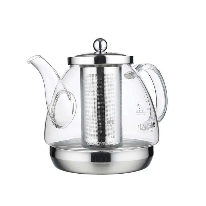KAMJOVE Glass Tea Pot with Removable Stainless Steel Infuser