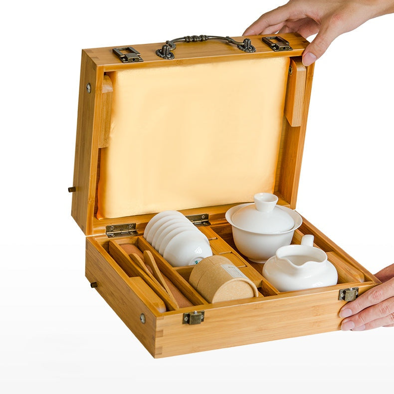 Outdoor Tea Table Set Outdoor Tour Tea Table - Portable Traveling Tea Sets with Bamboo Tray ...