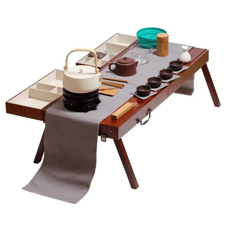 Portable Tea Maker Set Integrated Table for Effortless Brewing Tea ...