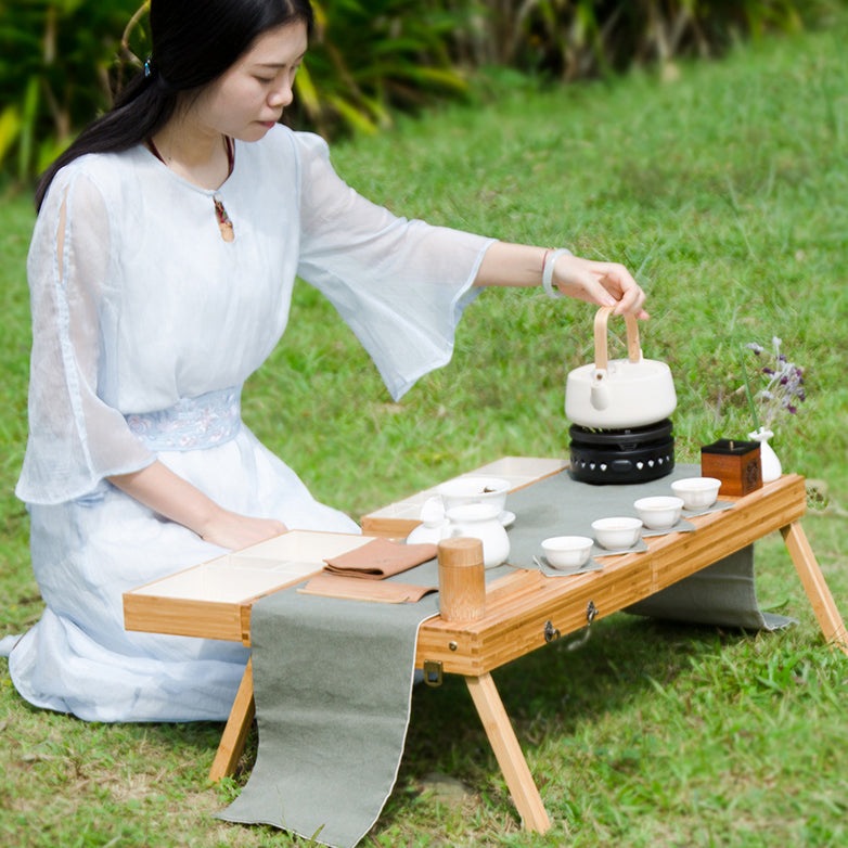 Portable Tea Maker Set Integrated Table for Effortless Brewing Tea ...