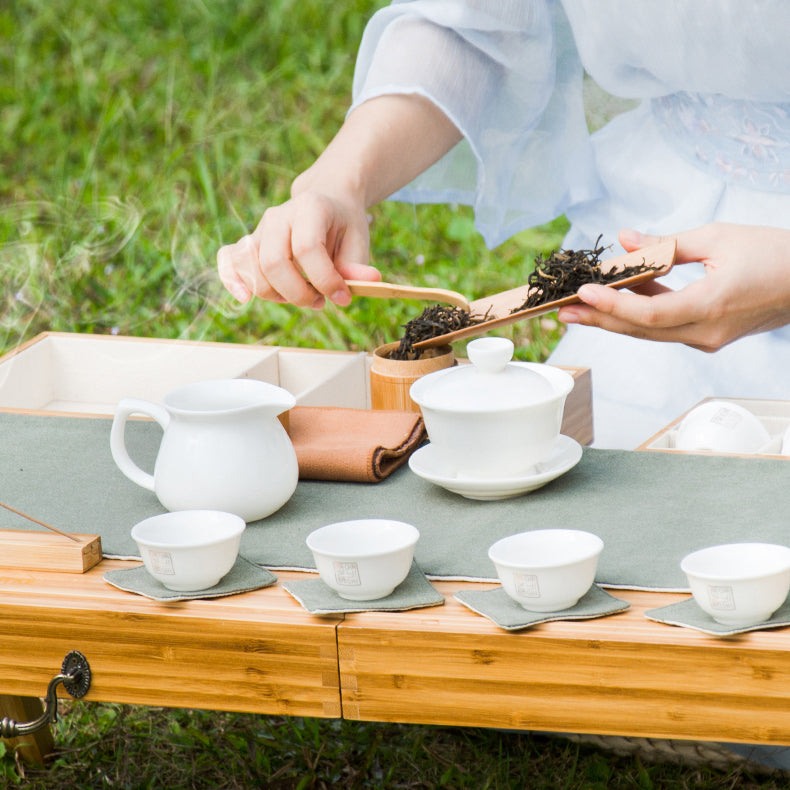 Portable Tea Maker Set Integrated Table for Effortless Brewing Tea ...