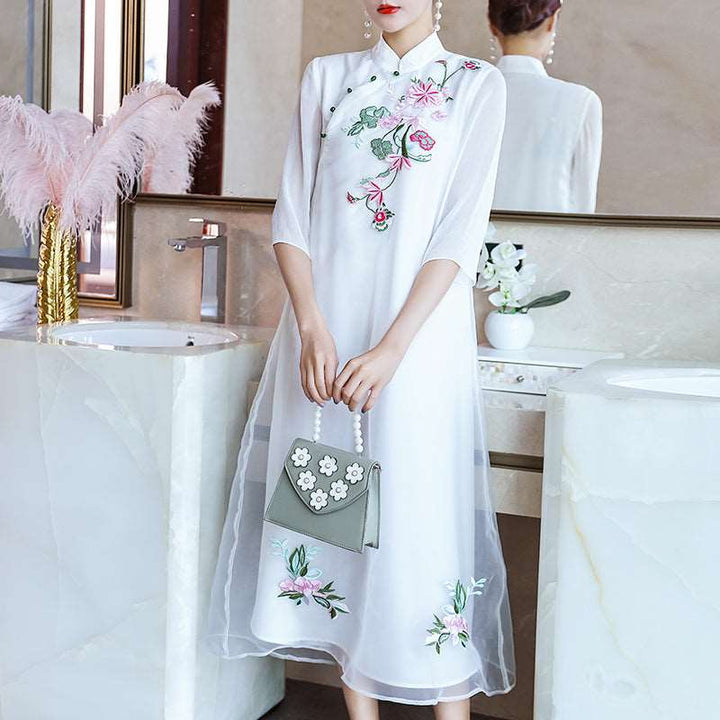 Cheongsam Embroidery Dress